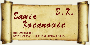 Damir Kocanović vizit kartica